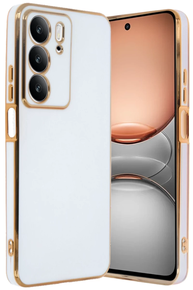 Realme C75 4G Uyumlu Kılıf Volet Silikon - Beyaz