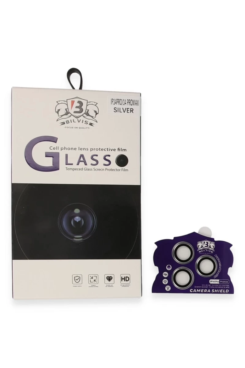 Apple iPhone 14 Pro Max Uyumlu Bilvis Titan Kamera Lens - Gümüş
