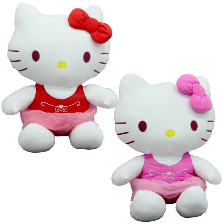Hello Kitty Peluş Oyuncak 36 cm Elbiseli Kurdeleli