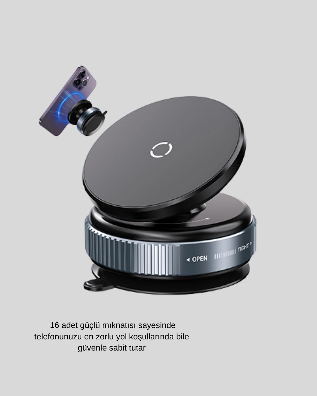 Güçlü Manyetik Telefon Tutucu 360° Evrensel Uyumluluk