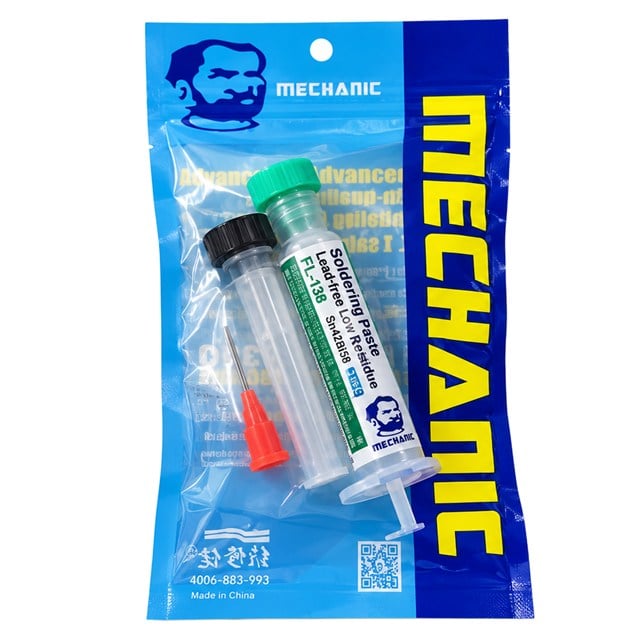 PM-39109 Mechanic FL-138 20G 138C Düşük Sıcaklık Şırınga Krem Lehim Pastası