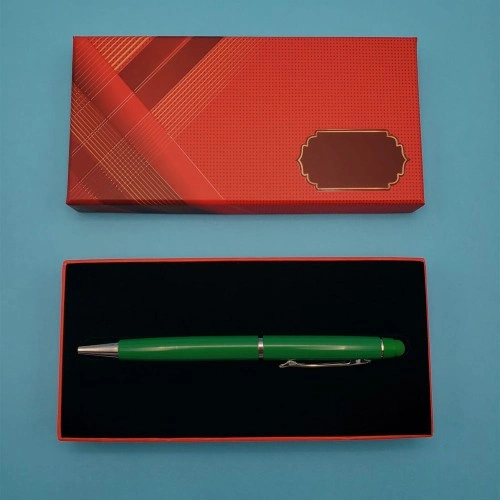 Şık Yeşil Touchpen Kalem Kutu İçinde Hediye Seçeneği