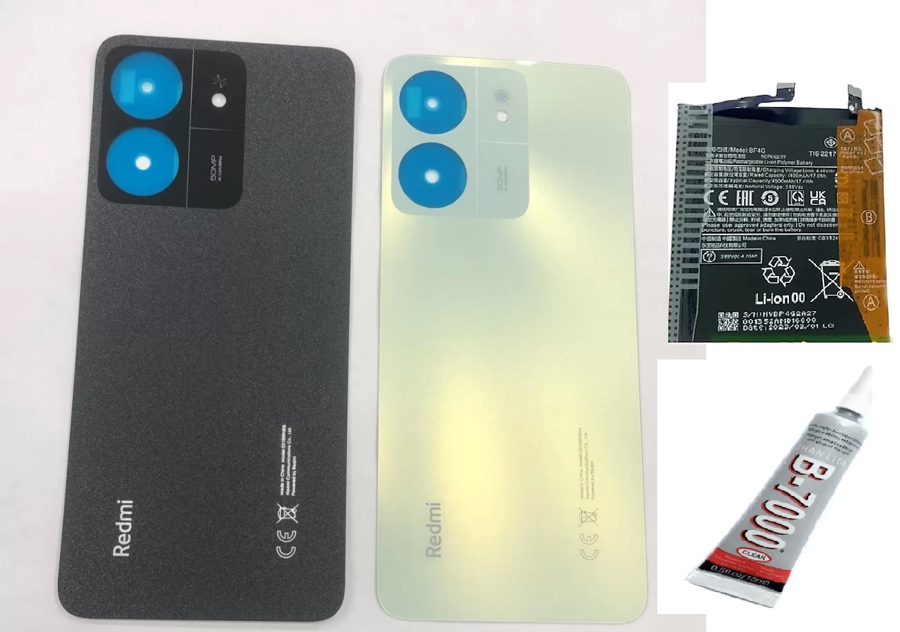 REDMİ 13C Uyumlu ARKA BATARYA KAPAĞI ,BATARYA VE B7000 YA