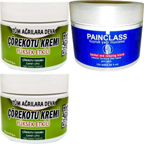 Çörek Otu Kremi Orta Boy 2 x 100 ml - Painclass Kuıyruk Yağı Kremi 1 x 100 ml