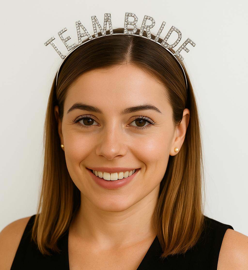 Gümüş Renk Team Bride Taç Plastik ? Gelin ve Nedime Tacı