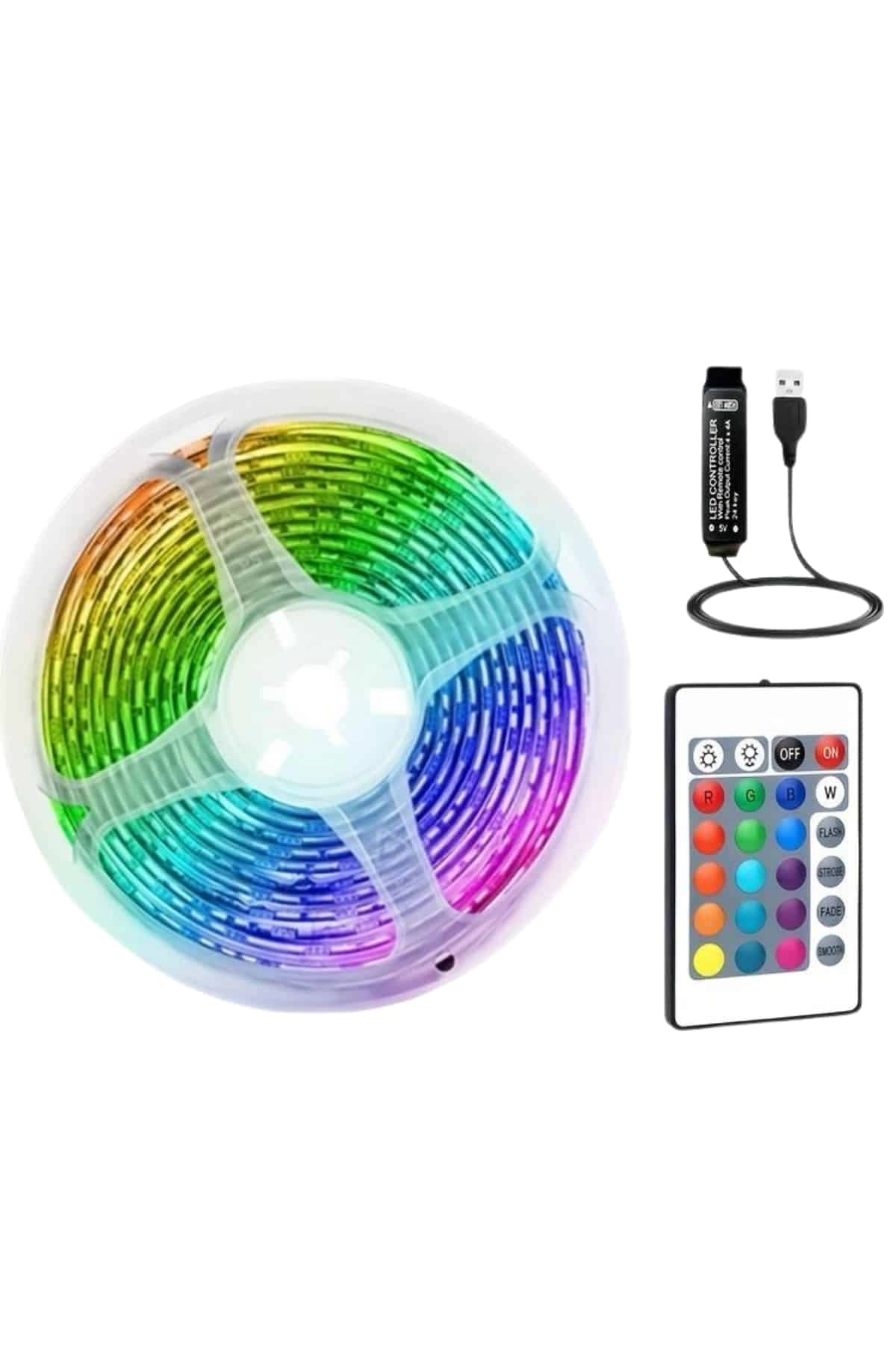 Kumandalı RGB Şerit LED 10 Metre Çözümü