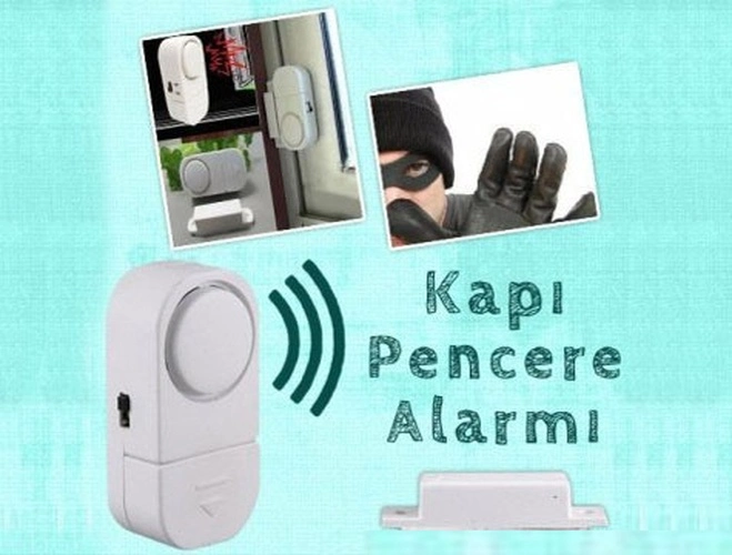 Manyetik Kapı Pencere Alarmı 2 Parça ile Güvenlik
