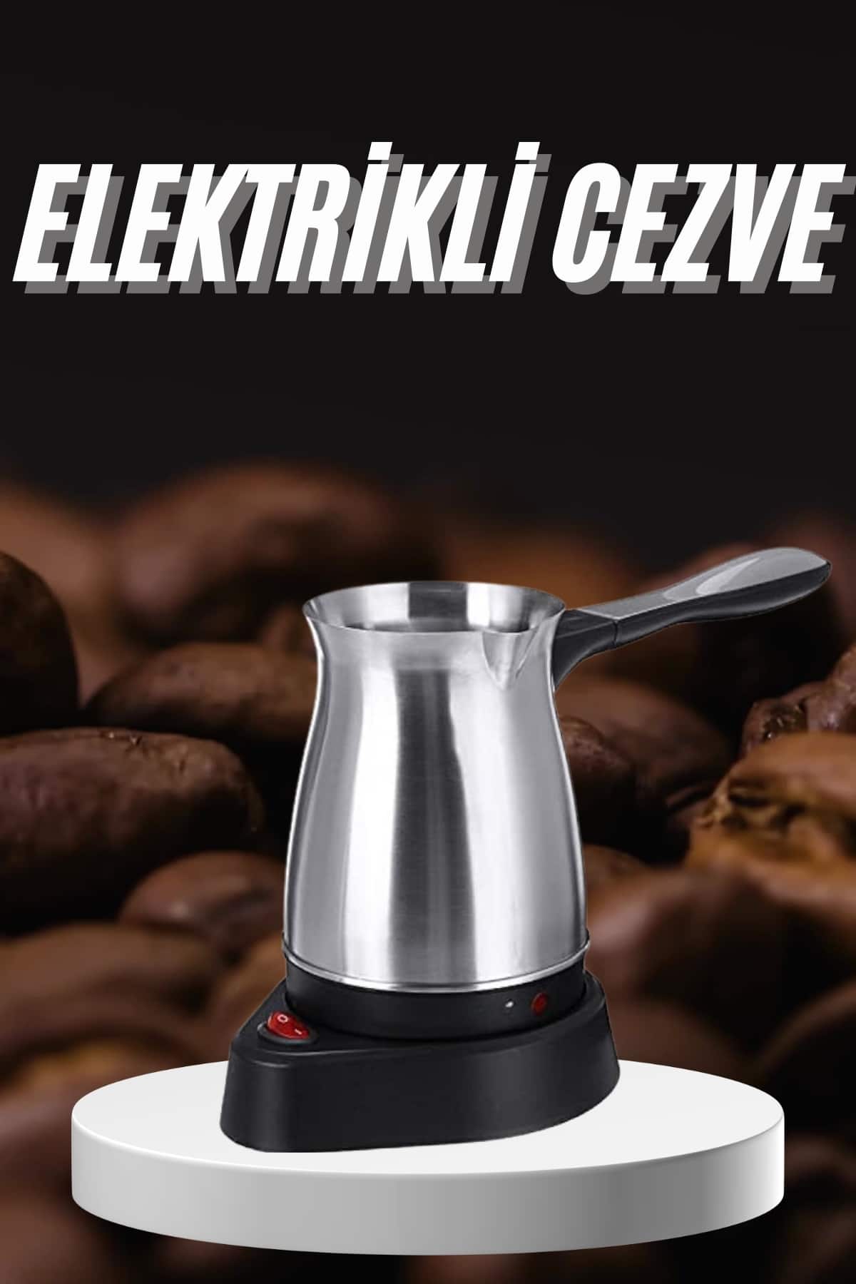 Paslanmaz Çelik Türk Kahvesi Makinesi 6 Fincan Kpasiteli Elektrikli Cezve