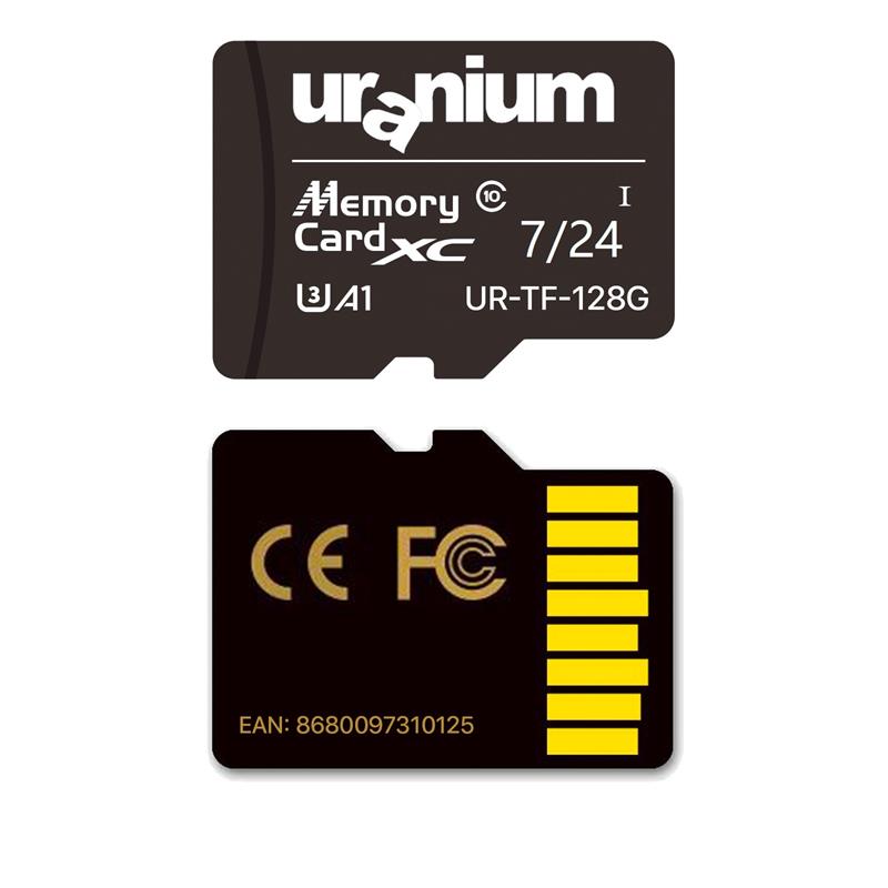 128GB UR-TF-128G MICRO SD CARD U3 7/24 SURVEILLANCE 100/50MBS INDUSTRIAL HAFIZA KARTI (3 YIL GARANTİ)