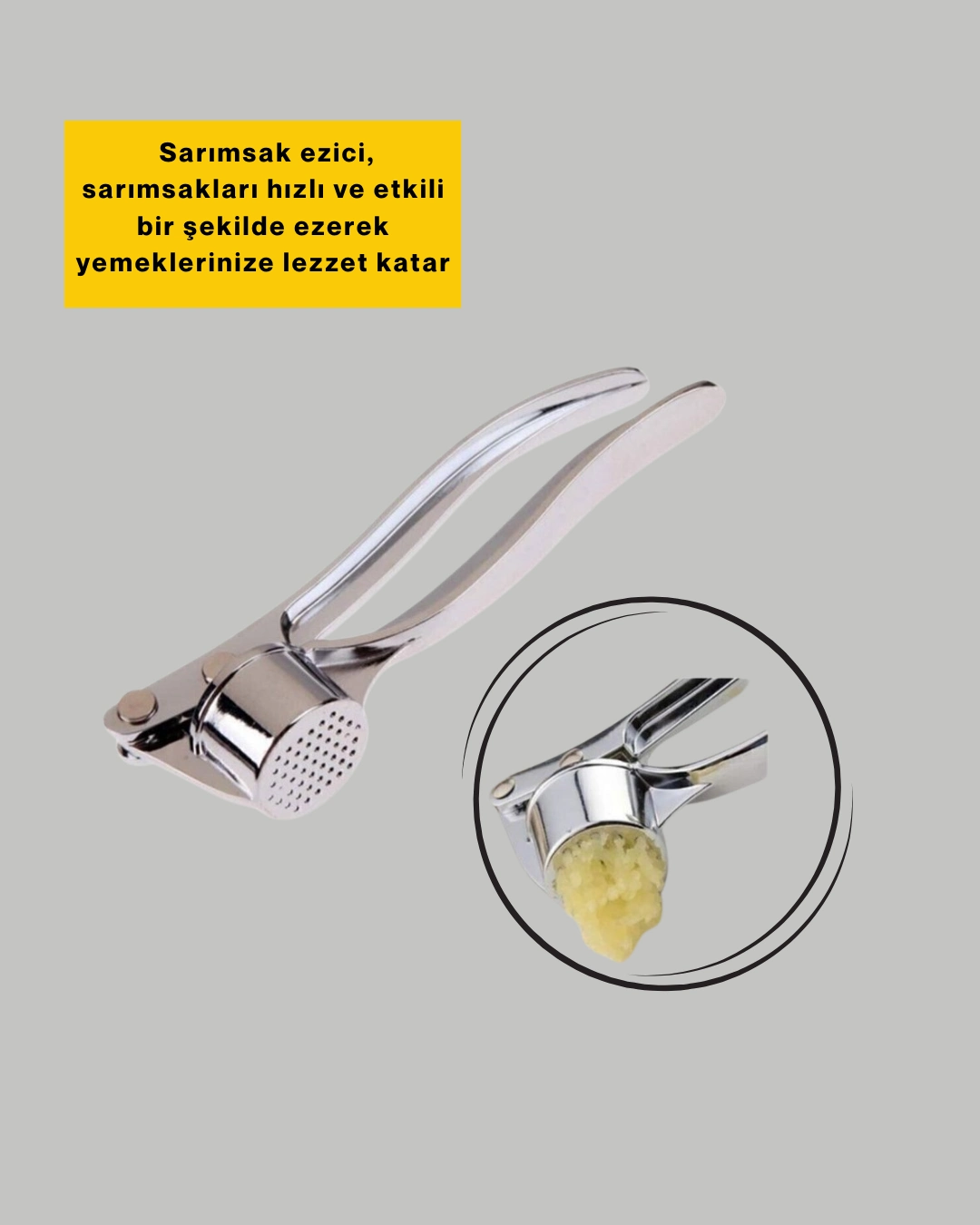 Kolay Temizlenen Metal Sarımsak Presi 1 Adet