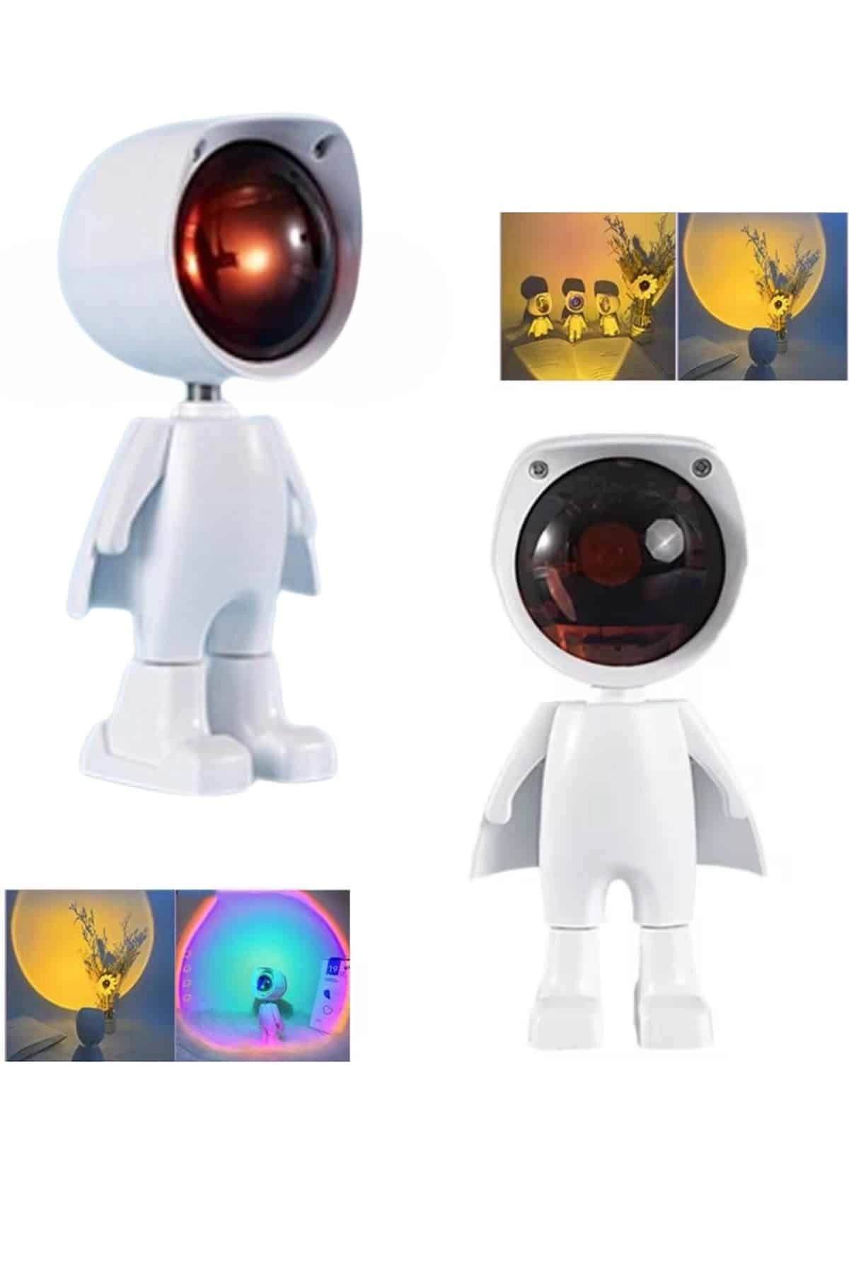 Modern Astronot Tasarımlı Güneş Lambası 5 Watt USB Şarjlı