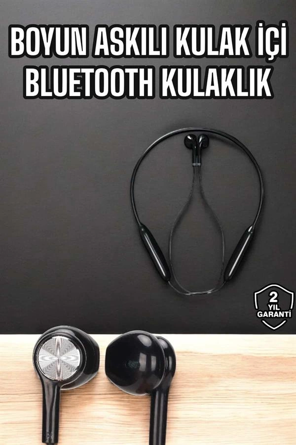 Dijital Göstergeli Kablolu Boyun Askılı Bluetooth Kulaklık 60 Saat