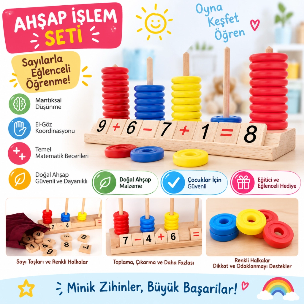 Eğlenceli Matematik İşlem Oyunu 1 Adet