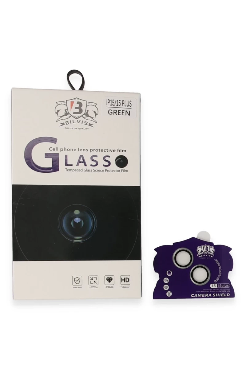 Apple iPhone 15 Uyumlu Bilvis Titan Kamera Lens - Yeşil