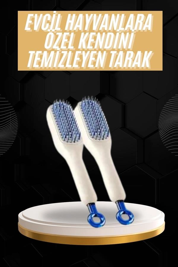 Evcil Hayvanlar İçin Kolay Temizlenen Tüy Fırçası 1 Adet