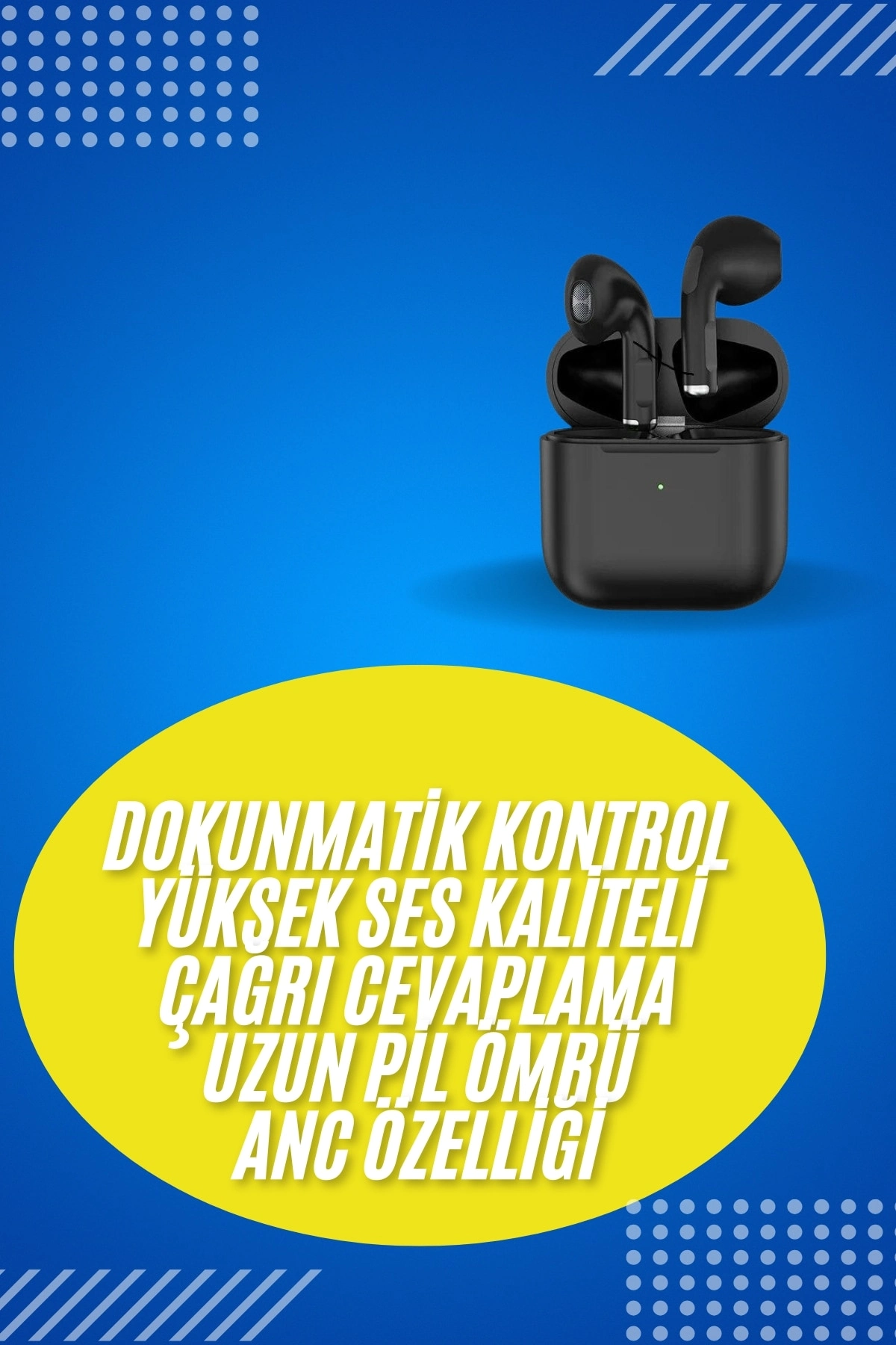 Ergonomik Bluetooth Kulaklık Mikrofonlu Dokunmatik Kontrol