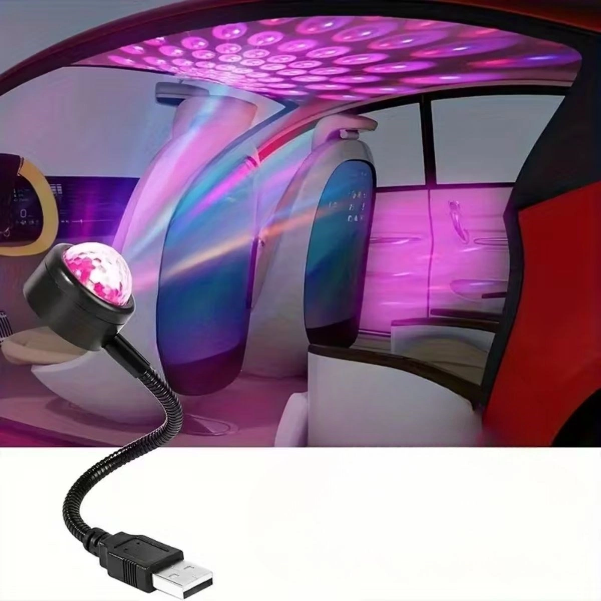 Sese Duyarlı LED Atmosfer Işığı 8 Mod USB Uyumlu