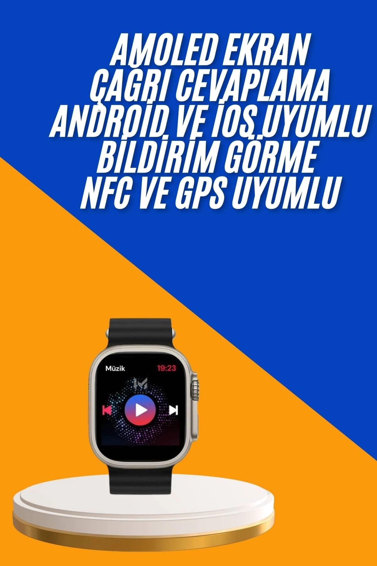 Fonksiyonel Unisex Akıllı Saat Bluetooth Bağlantılı