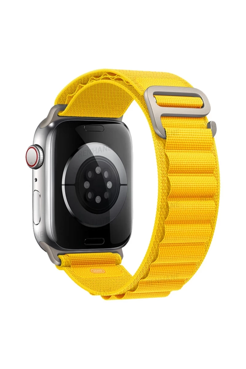Apple Watch 42mm Uyumlu Mountain Kordon - Sarı