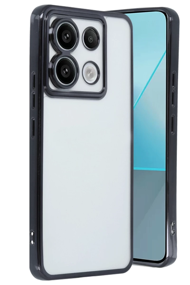 Xiaomi Redmi Note 13 Pro 4G Uyumlu Kılıf Lensli Silikon - Siyah