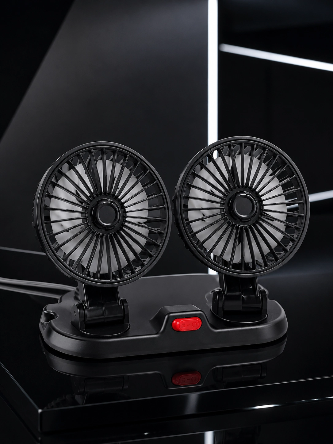 Çift Fanlı Mini Vantilatör USB Uyumlu Araç ve Karavan Kullanımı