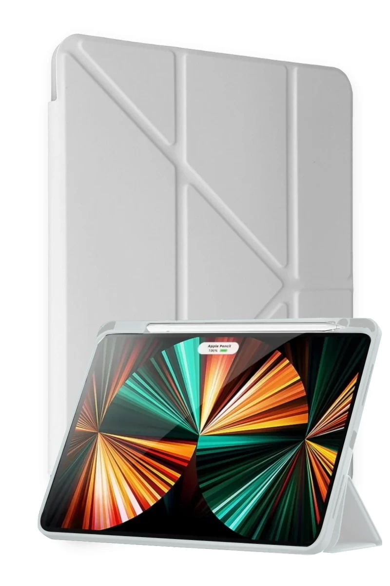 Huawei MatePad Air 11.5 Kılıf Kalemlikli Mars Tablet Kılıfı - Gri