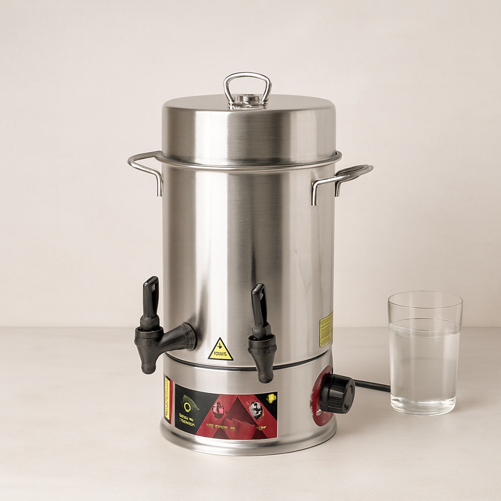 Elektrikli Çay Otomatı 4L Çift Musluk 1000W (40 Bardak)