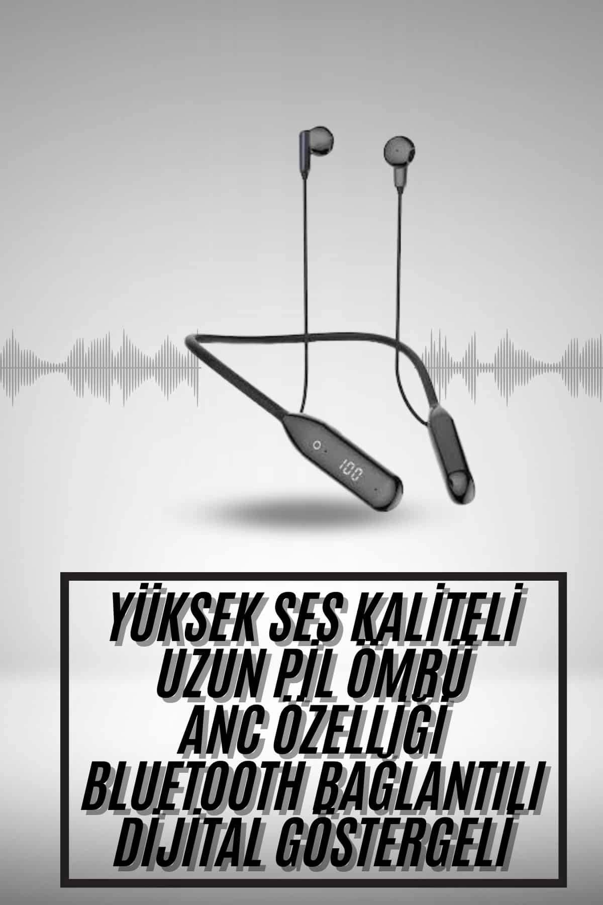 Bluetooth Kulaklık Kablolu 100 Saat Uyumlu Aktif Gürültü Önleyici