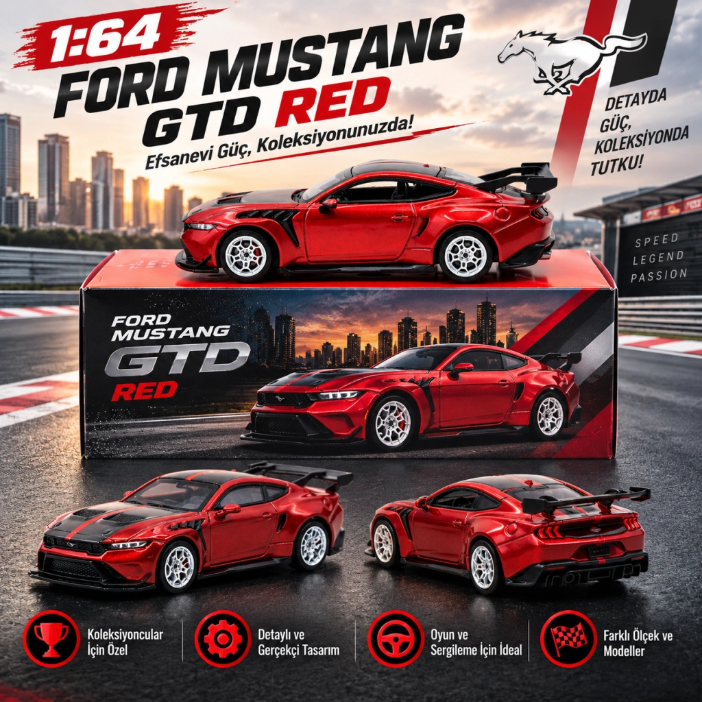 Ford Mustang GTD Kırmızı Adet Araç