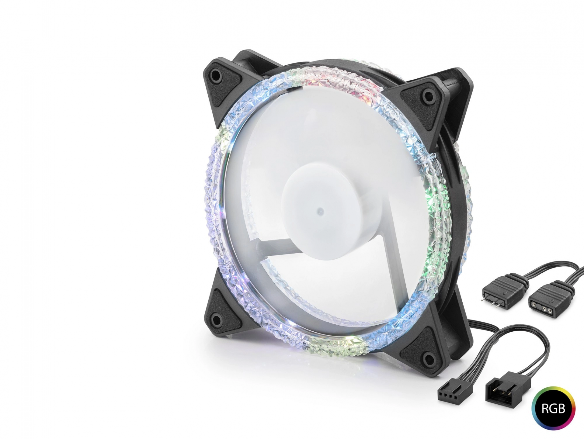 Şık Kristal Rgb Kasa Fanı 120mm Siyah Renkli Soğutma