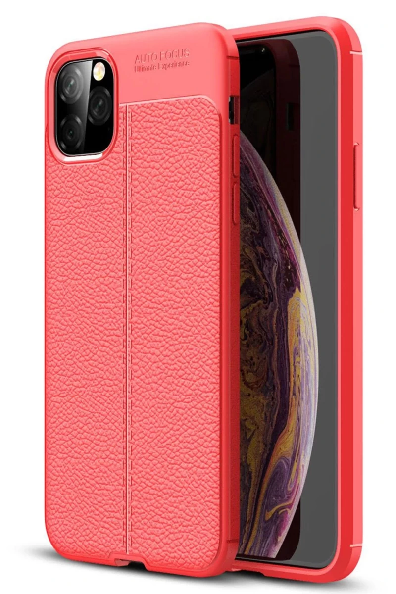 Apple iPhone 11 Pro Max Uyumlu Kılıf Auto Focus Kapak - Kırmızı