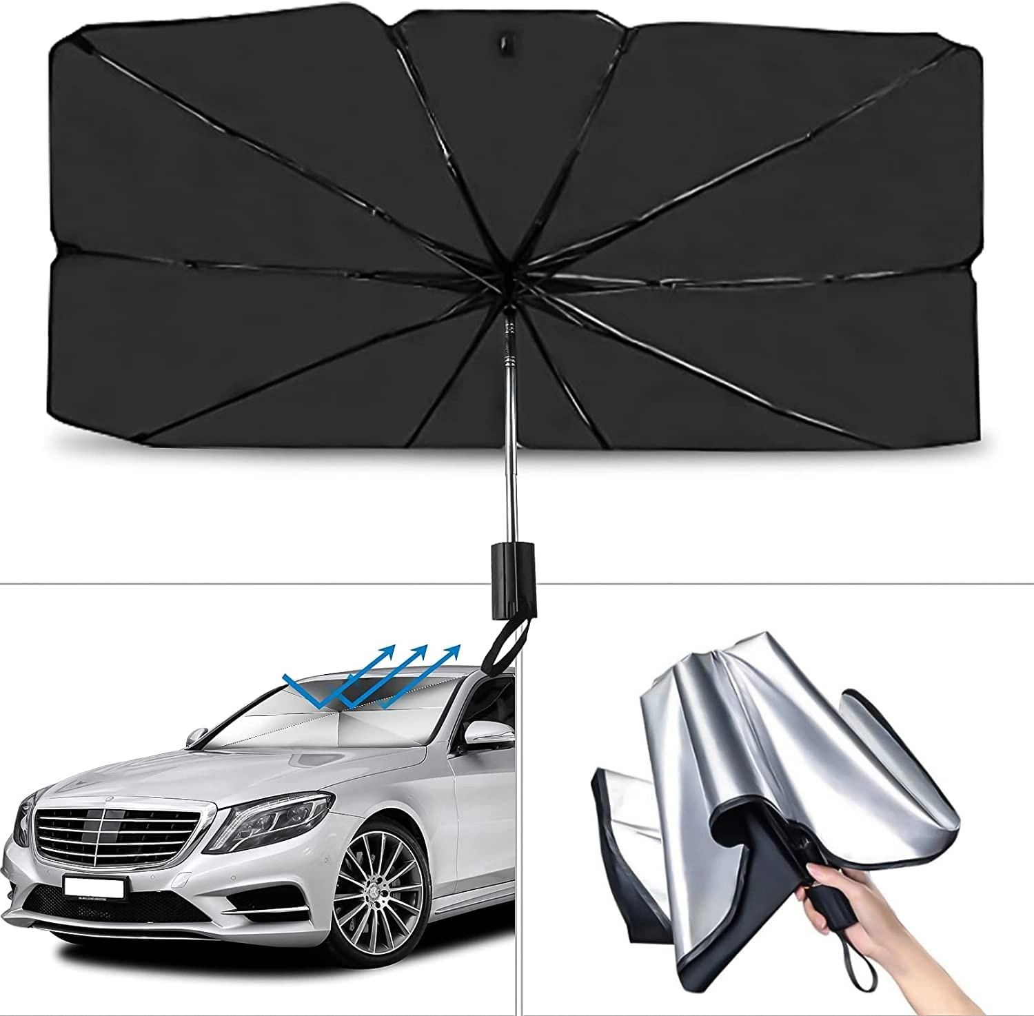 Şık Oto Şemsiye Citroen C-Elysee Fiat Albea Renault Thalia Hyundai Accent Era Ford Fusion Uyumlu