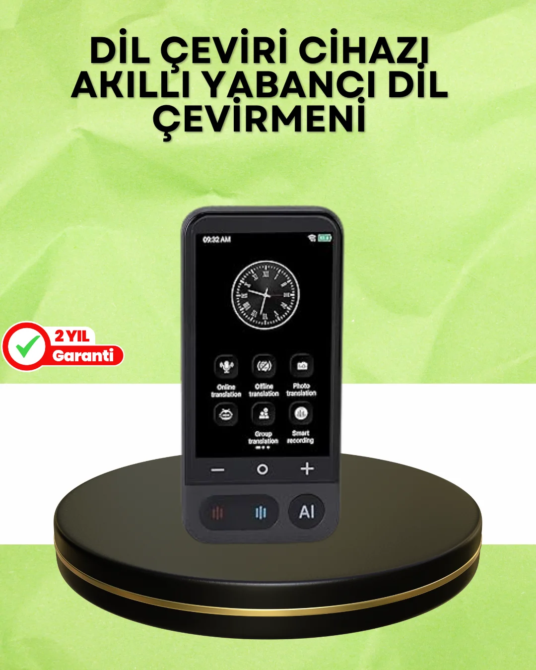 4.0 İnç Dokunmatik Ekranlı Akıllı Çeviri Cihazı