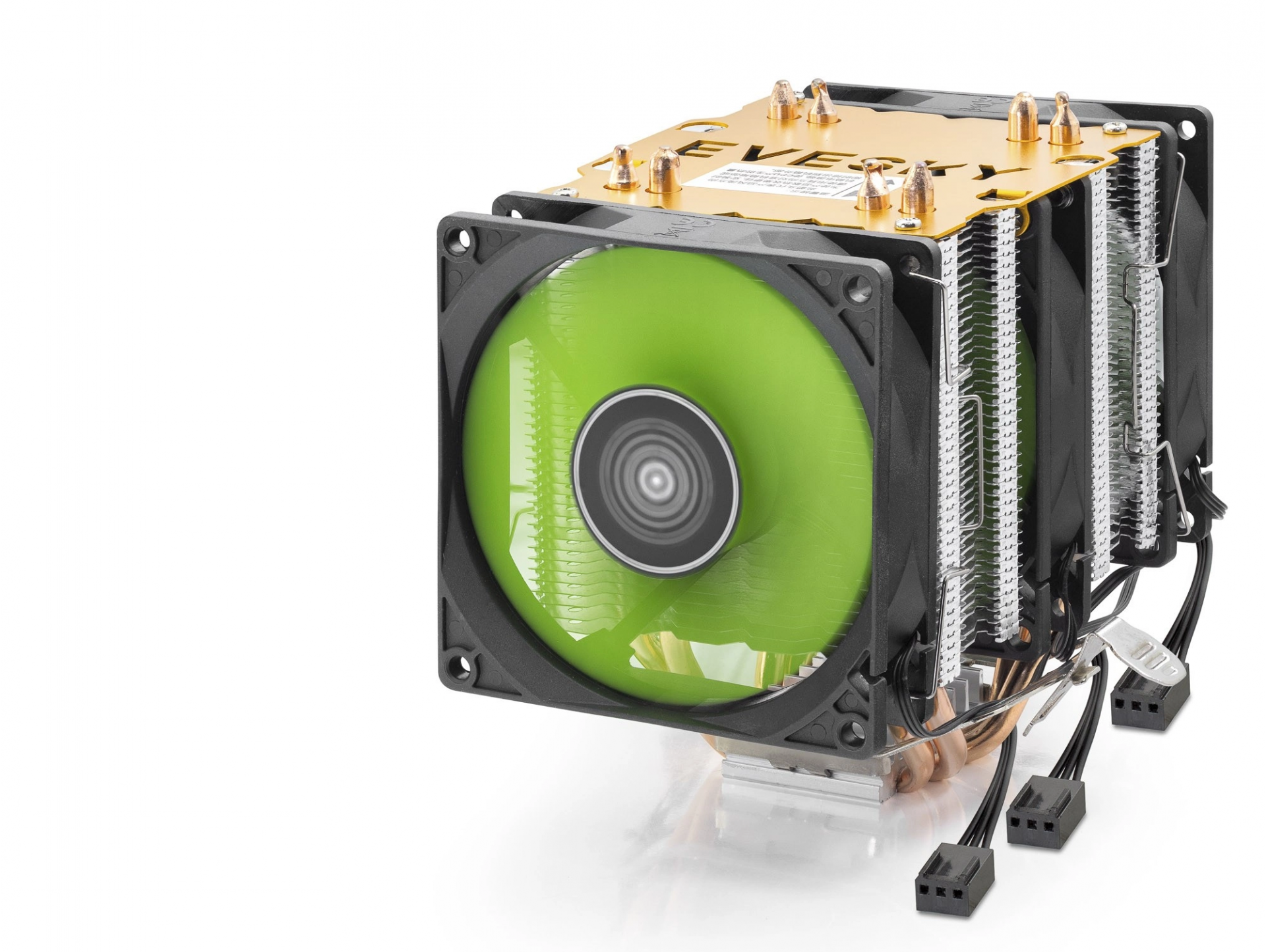 Üç Fanlı Kule Tipi CPU Soğutucu 600 Serisi 6 Bakır Borulu