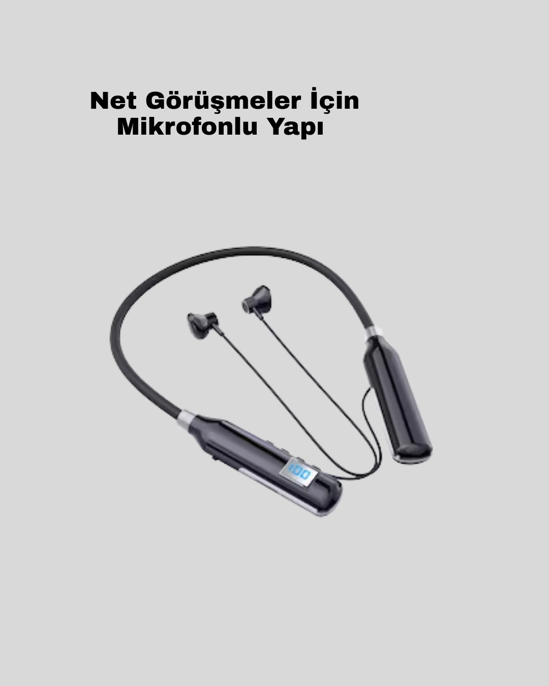 Suya Dayanıklı Bluetooth Kulaklık Ergonomik Tasarım 100 Saat Bekleme