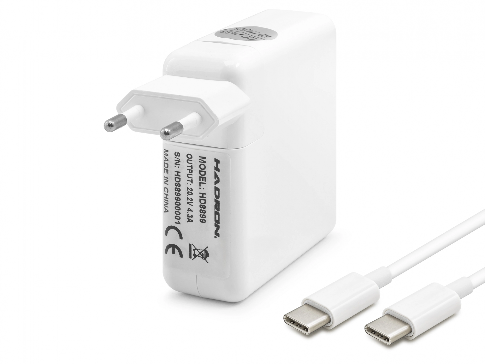 Type-C Laptop Adaptörü 85W 20.2V 4.3A Beyaz
