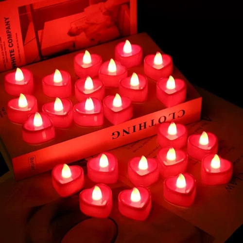 Romantik Kalp Mum 1.8cm 24'lü Set