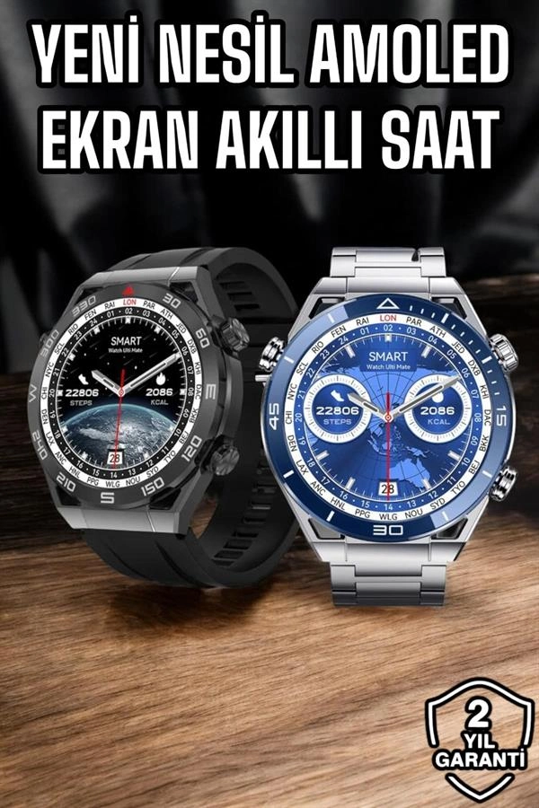 Yeni Nesil Akıllı Saat 2024 Kordonlu Bluetooth Bağlantılı