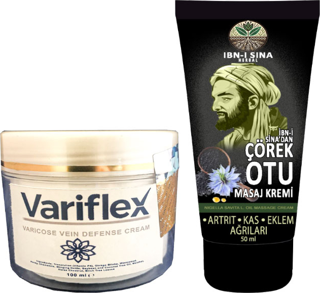 Variflex 100 ml İbn-i Sina Çörek Otu Kremi 50 ml Sırt Bel Kas Di Teskin Edici Masaj Kremi