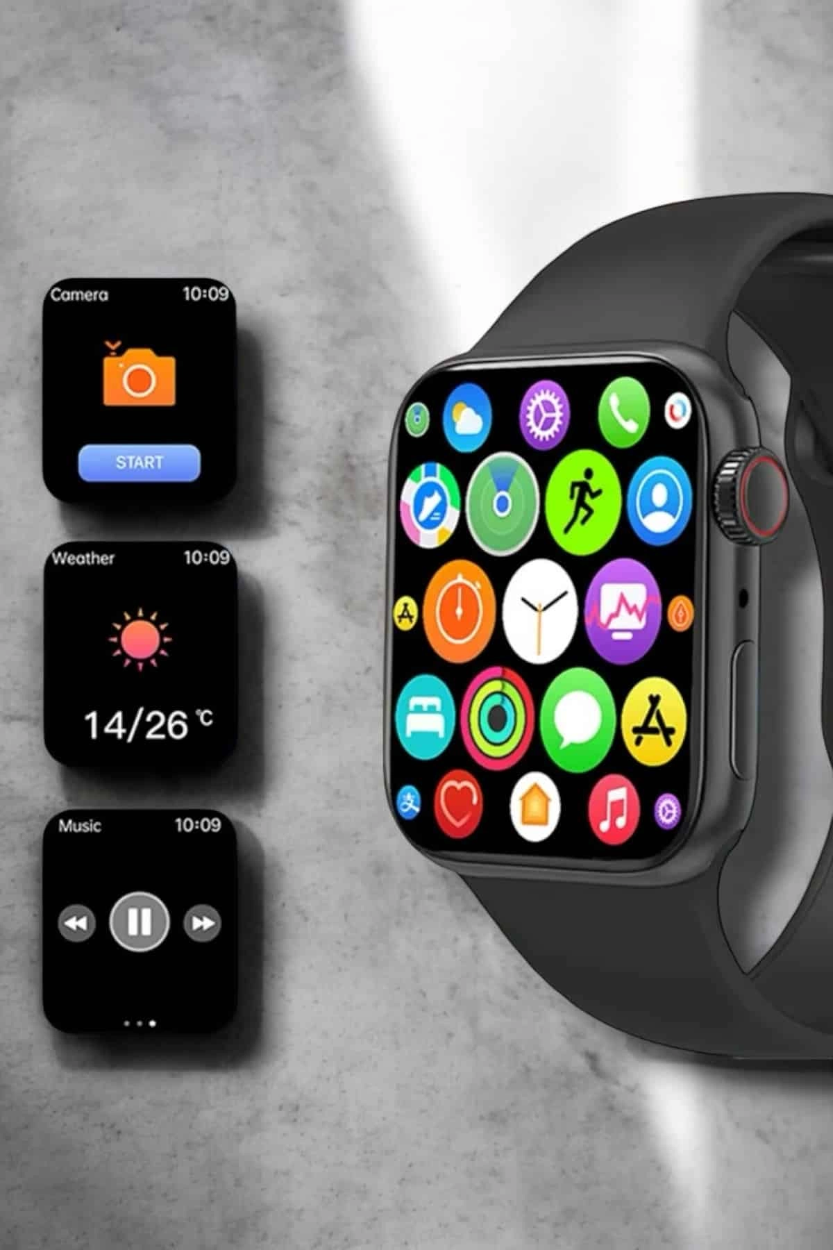 Çelik Kasa Akıllı Saat 44mm OLED Ekran ile Sağlık Takibi