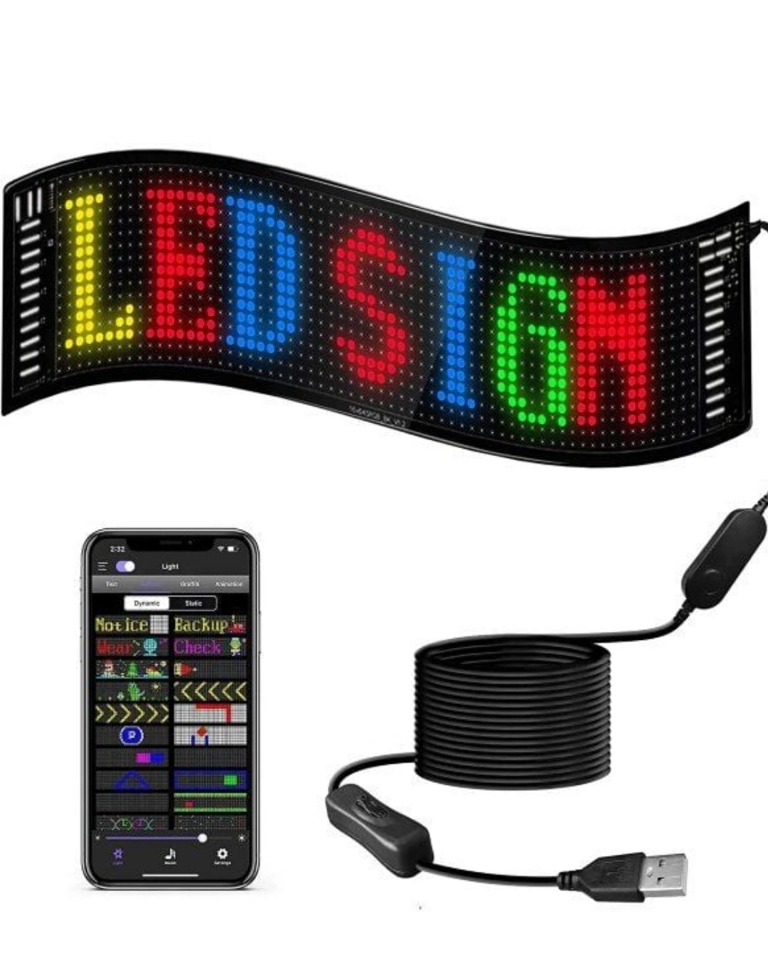 Yenilikçi RGB LED Matrix Panel 60 cm 16x96 Piksel