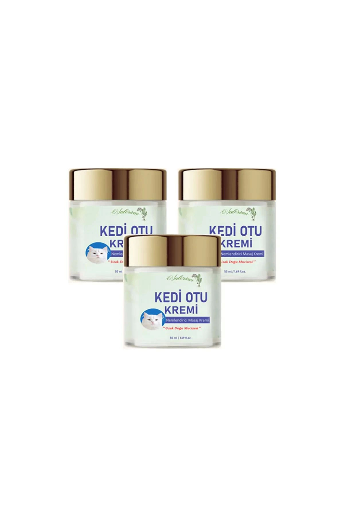 Kedi Otu Kremi Uzak Doğu Mucizesi Doğal Etkili Masaj Krem 50ml X 3 ADET
