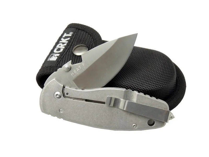 3329 BK Heat Kamp Çakı 18cm - Metal Sap, Kılıflı, Açacaklı, Perçinli