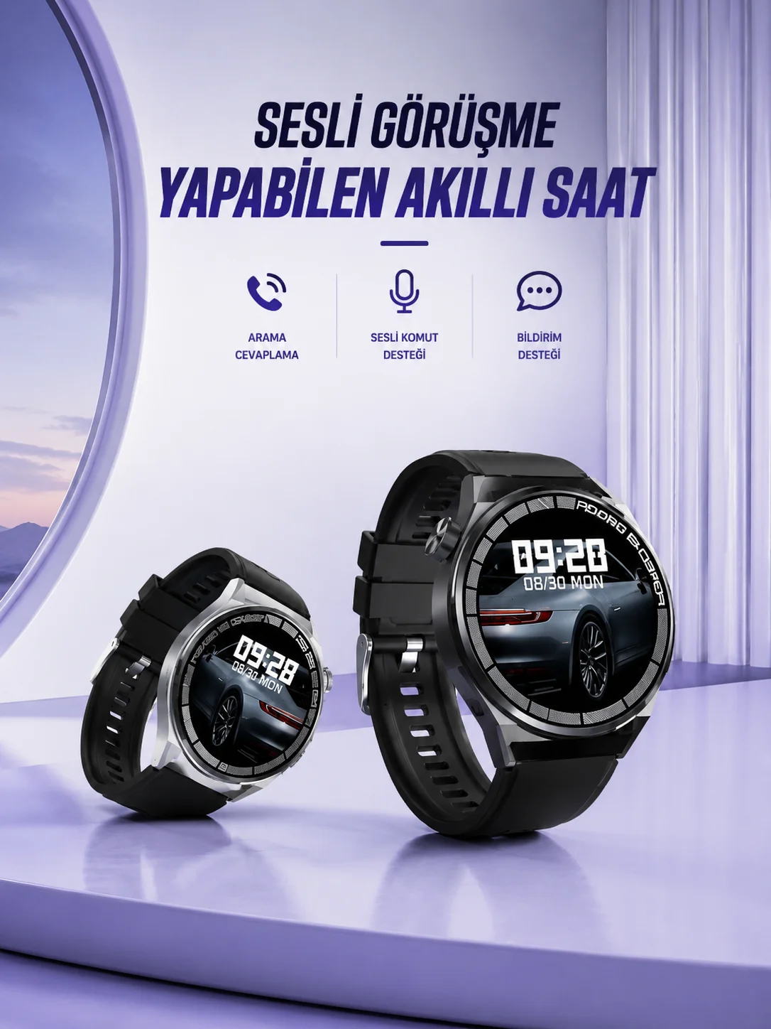 GT8 Akıllı Sesli Görüşme Yapabilen Saat