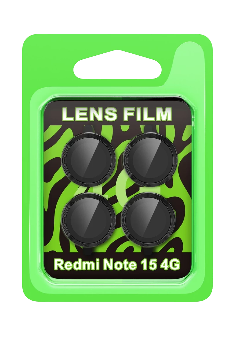Xiaomi Redmi Note 15 4G Uyumlu Raze Metal Kamera Lens - Siyah