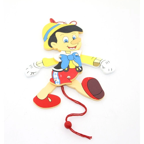 Dekoratif Ahşap Pinokyo Figürü 19 cm Çocuk Odası İçin