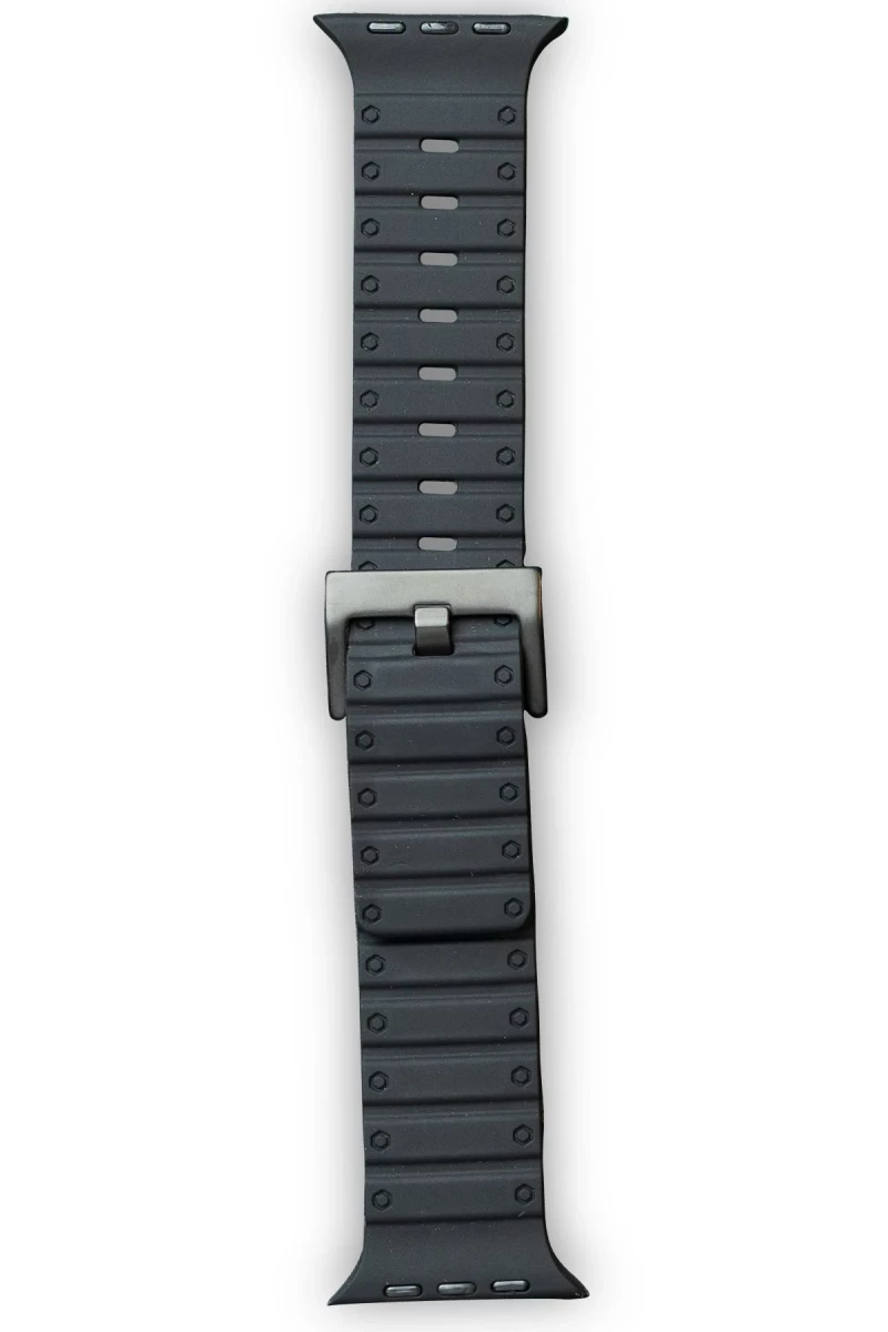Apple Watch 42mm Uyumlu Magnus Mıknatıslı Silikon Kordon - Siyah