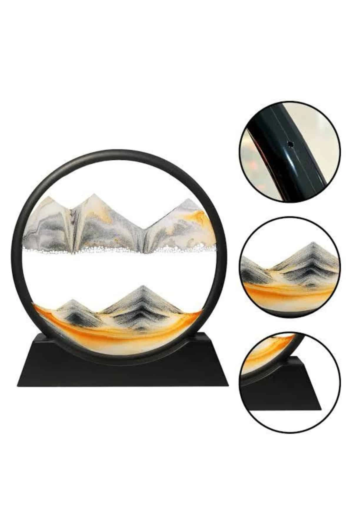 Hareketli Kum Saati 3D LED Işıklı Orta Boy Gece Lambası