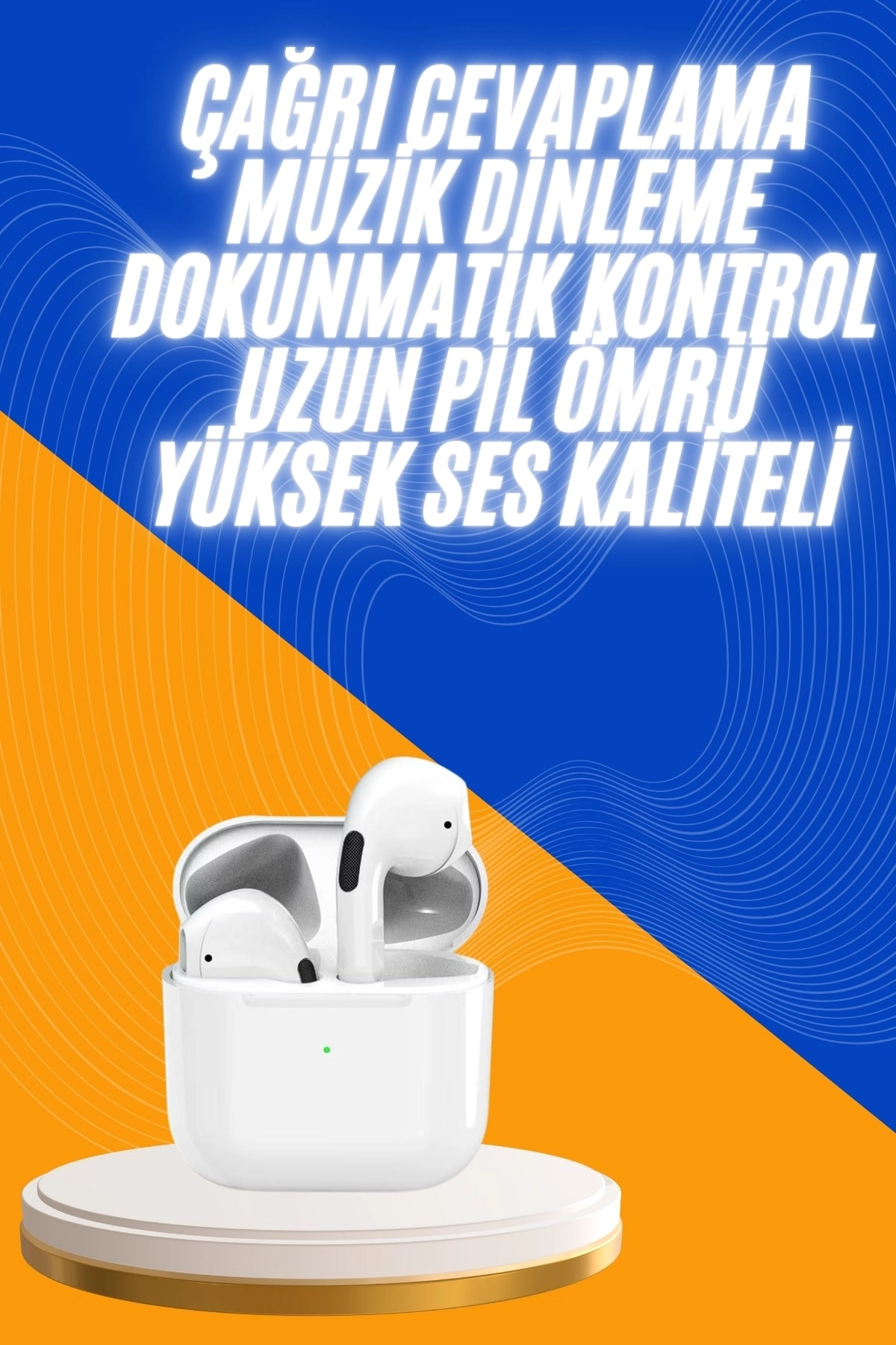 Kablosuz Bluetooth Kulaklık Beyaz Çağrı Cevaplayabilen Kulak İçi