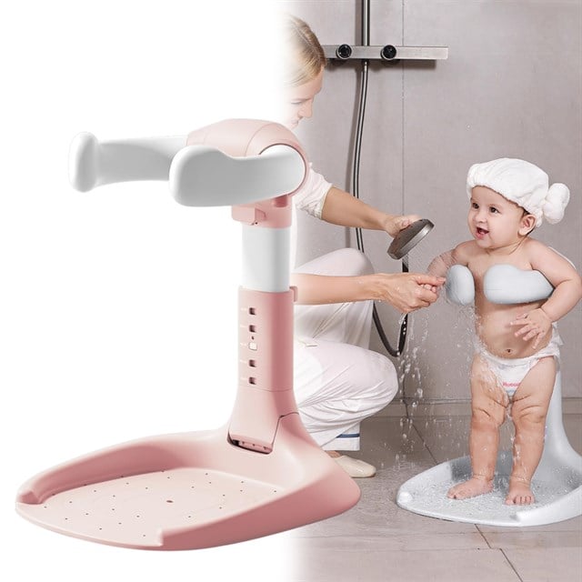 SN-29260 Pembe Bebek Banyo Yardımcısı - Boy Ayarlı ve Ayaklı Yıkama Standı